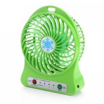 Портативный настольный вентилятор Portable Fan Mini со съемным аккумулятором зеленый 149763