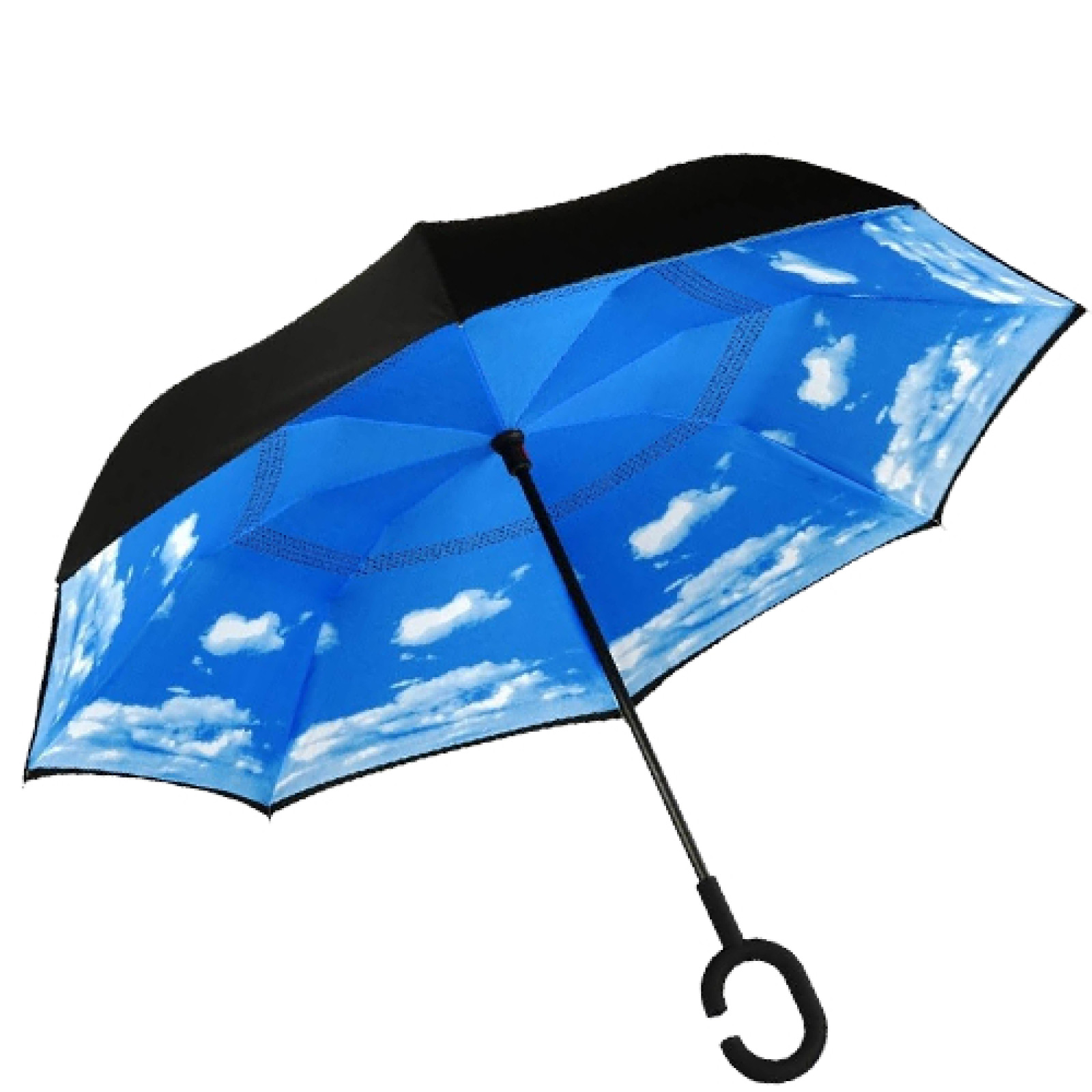 Зонт обратного сложения, антизонт, умный зонт, зонт наоборот Up Brella Голубое Небо 151015