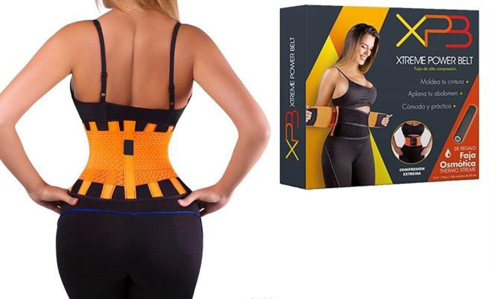 Пояс для похудения Xtreme Power Belt на липучке Оранжевый размер XL 182414