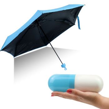 Компактный зонт-капсула Capsule Umbrella голубой 149504