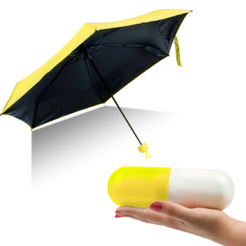 Компактный зонт-капсула Capsule Umbrella желтый 149505