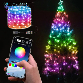 Умная светодиодная c RGB для ёлки и новогоднего декора (управление цвета с телефона) 3м 30 LED 205735