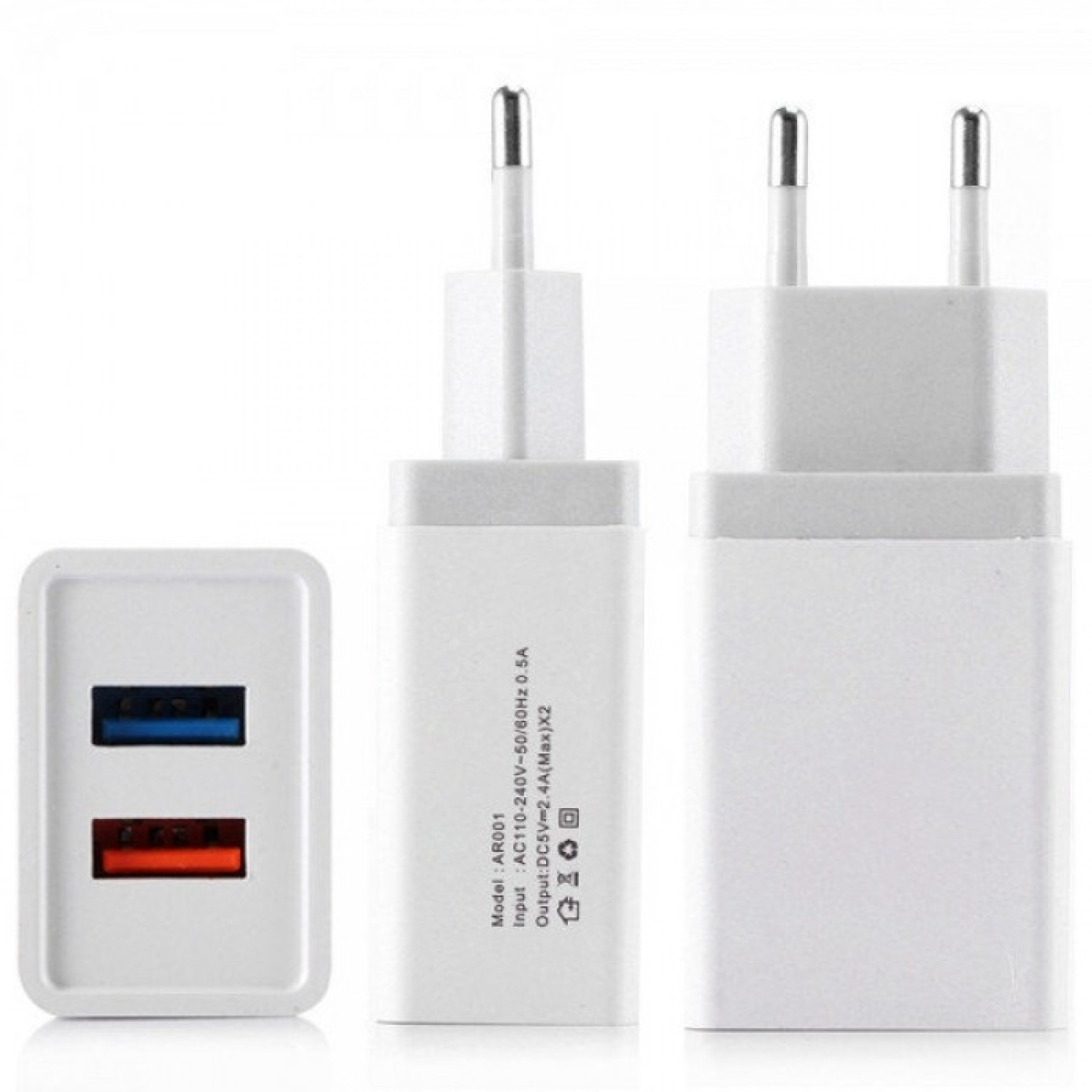 Адаптер Fast Charge AR 001 2 USB 180616