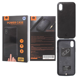 Портативное зарядное устройство павербанк Power bank WUW B08C for iPhone X 5000mAh Leather Case Черный 169467