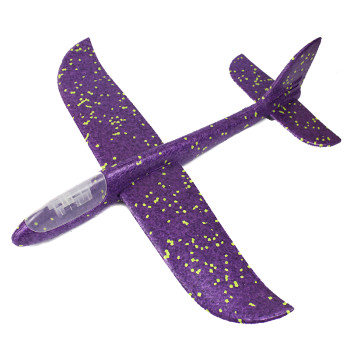 Детский планирующий светящийся самолетик фиолетовый 49 см 149839
