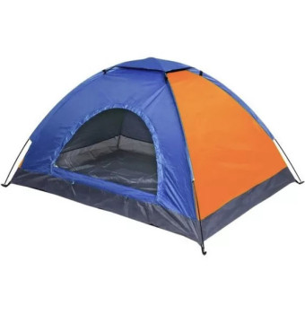 Палатка походная туристическая BEST-5 200*150 3-х местная оранжево-синяя 194015