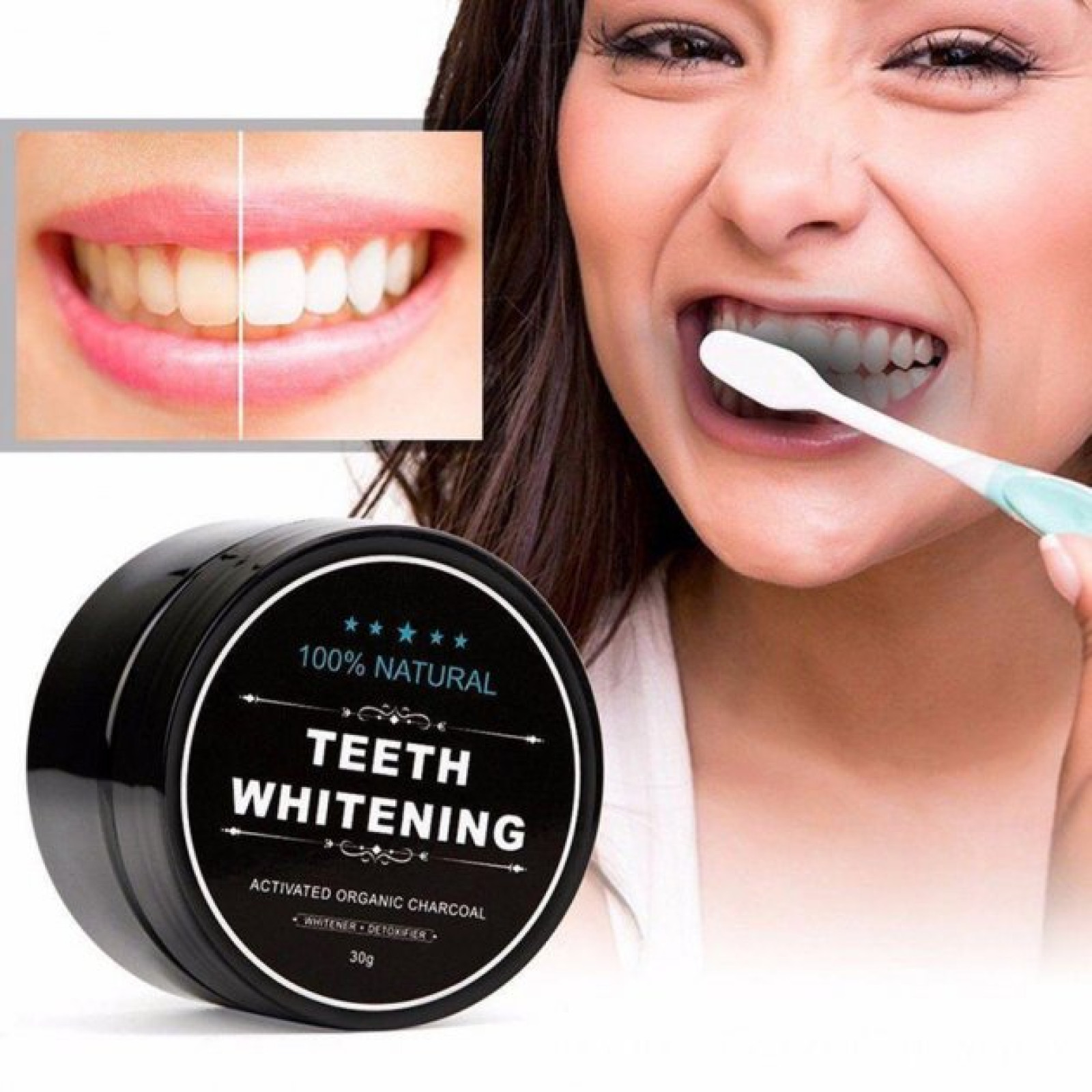 Отбеливатель зубов черная зубная паста Miracle Teeth Whitener 193811