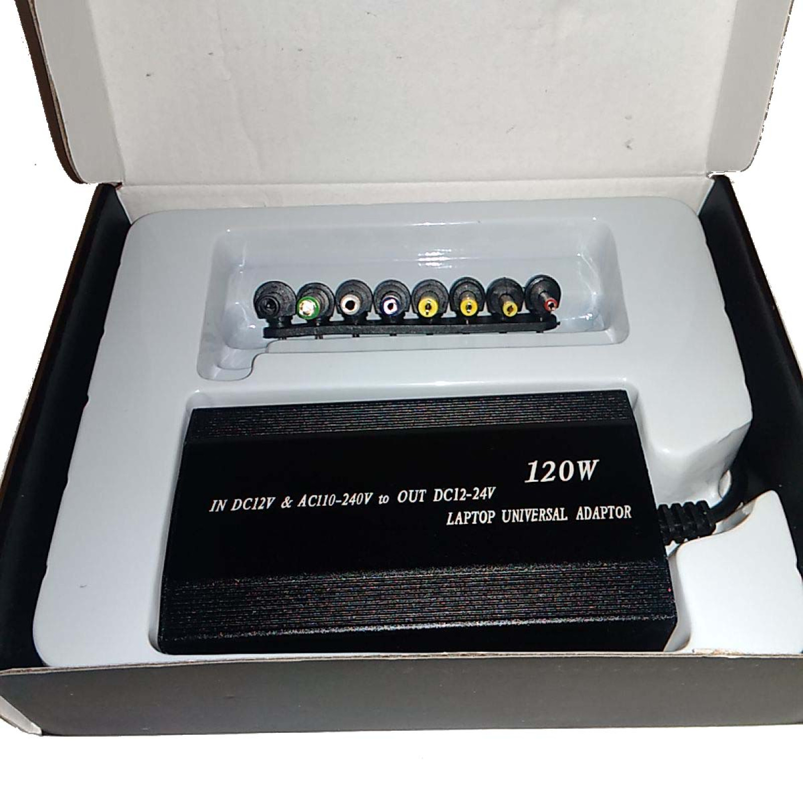 Универсальное автомобильное зарядное устройство для ноутбуков адаптер 220В 120W UKC 901 + переходники 152636