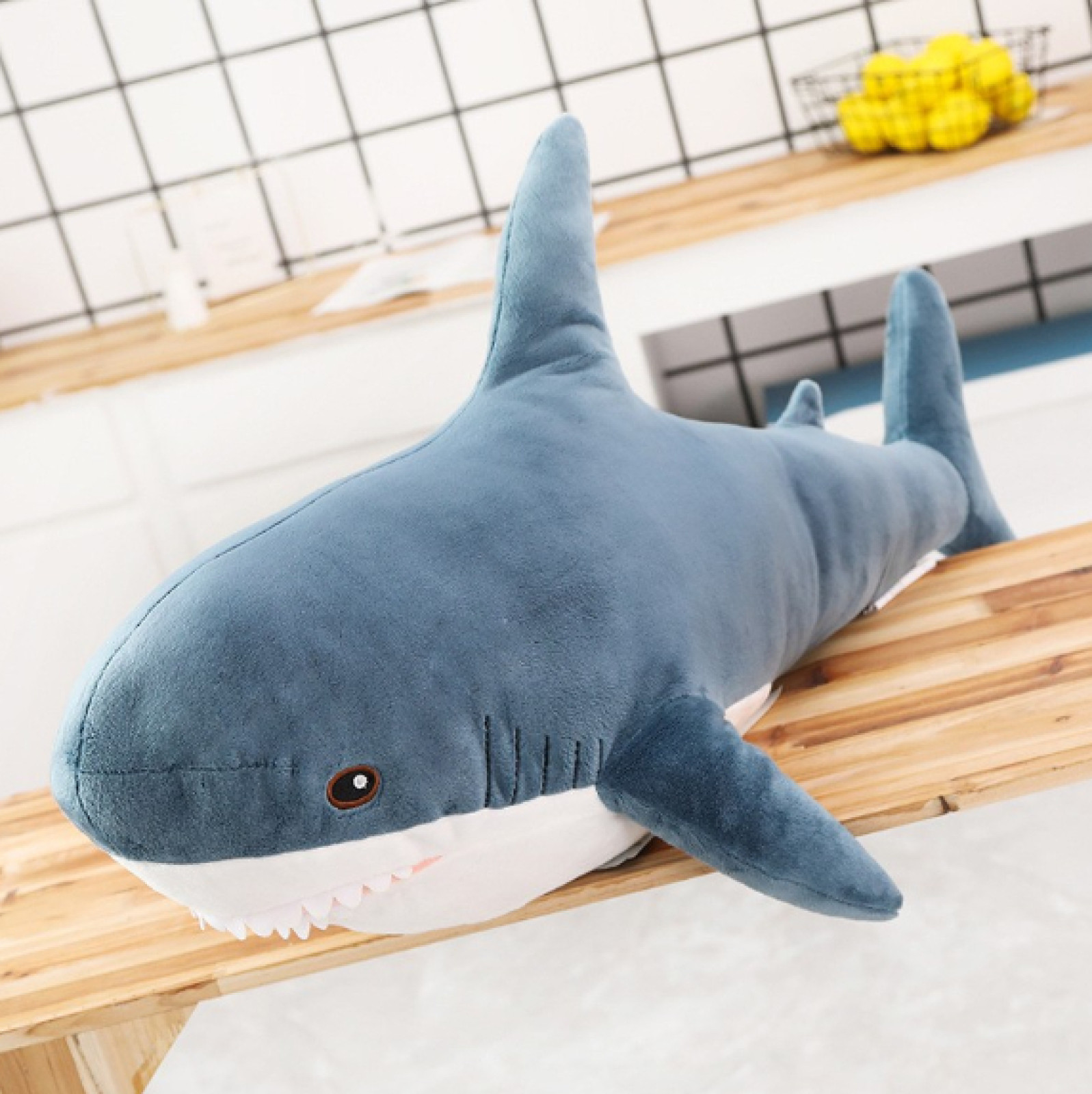 Мягкая игрушка обнимашка акула 45 см 184636