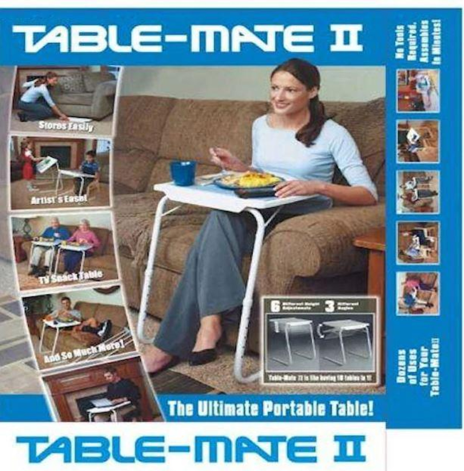 Столик раскладной универсальный для ноутбука и еды с регулировкой высоты и наклоном 52х40х53 Table Mate 2 152869