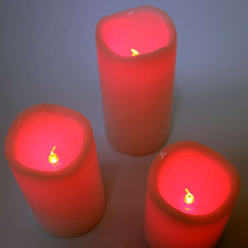 Светодиодные декоративные лед свечи с пультом 3 шт Set of 3 Candles LED 139510