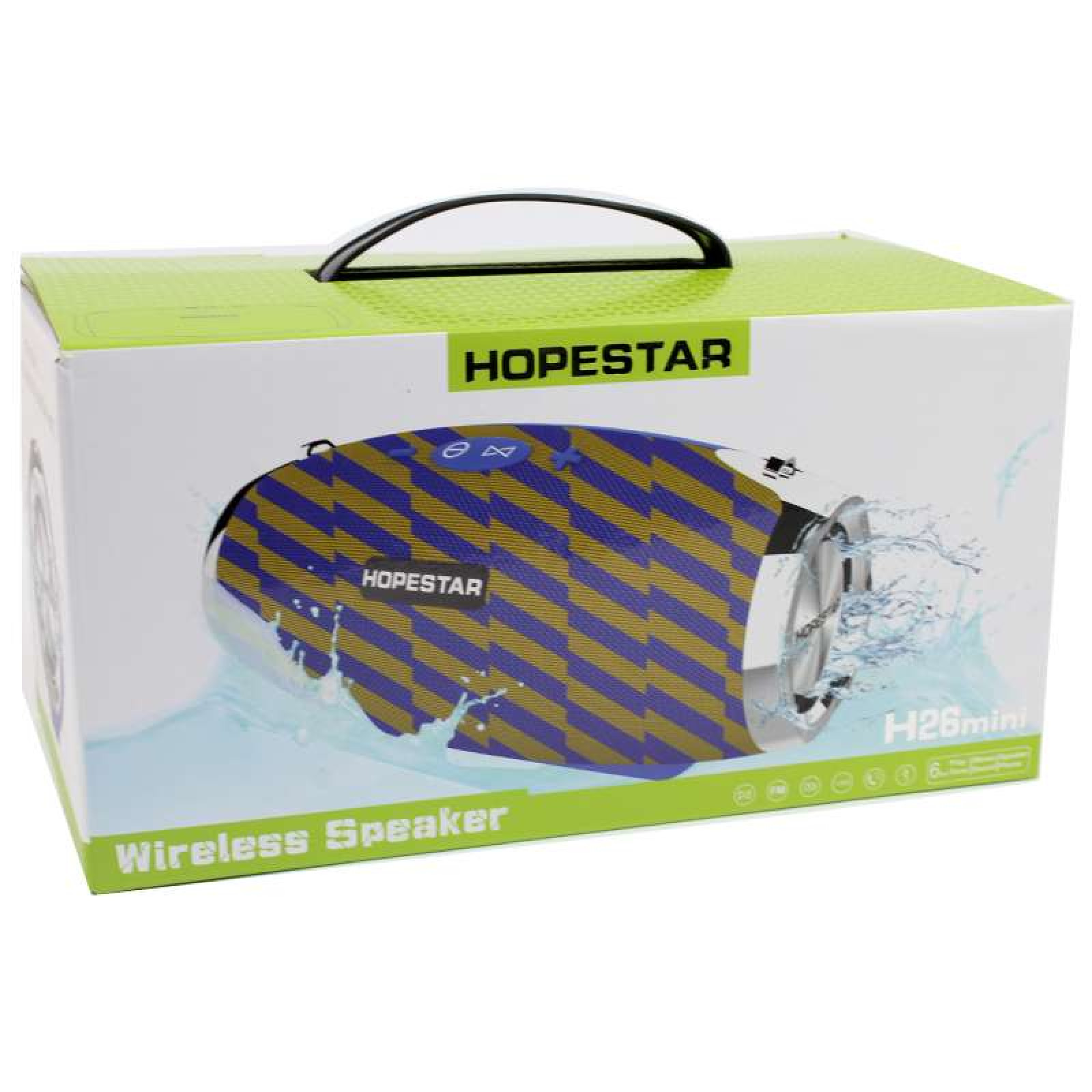 Портативная акустическая Bluetooth колонка Hopestar H26 синяя с желтым 140069