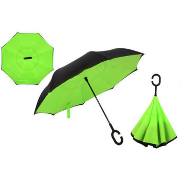Зонт обратного сложения, антизонт, умный зонт, зонт наоборот Up Brella Зелёный 151033
