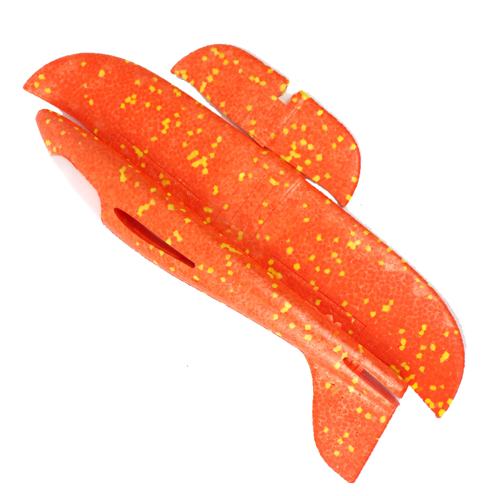 Детский планирующий светящийся самолетик оранжевый 35 см 149843