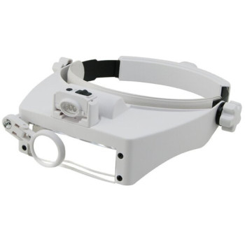 Бинокулярные налобные очки с LED подсветкой увеличительное стекло 201089