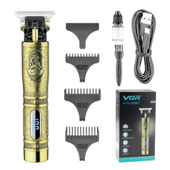 Триммер для волос и бороды VGR V-091 LED Display (3 насадки) 207358