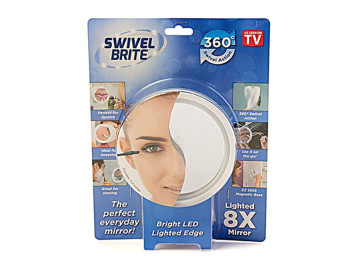 Зеркальце с подсветкой для макияжа Swivel Brite 130463
