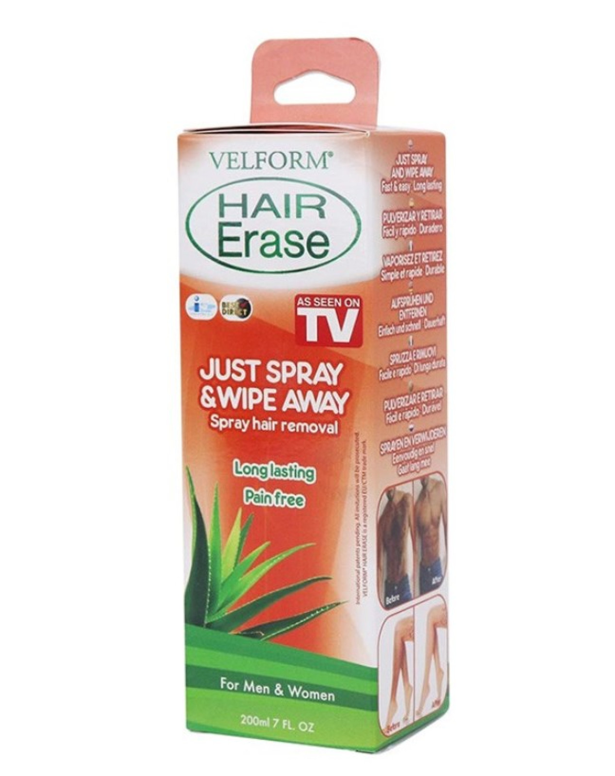 Спрей для удаления волос депиляции Velform Hair Erase New 169534