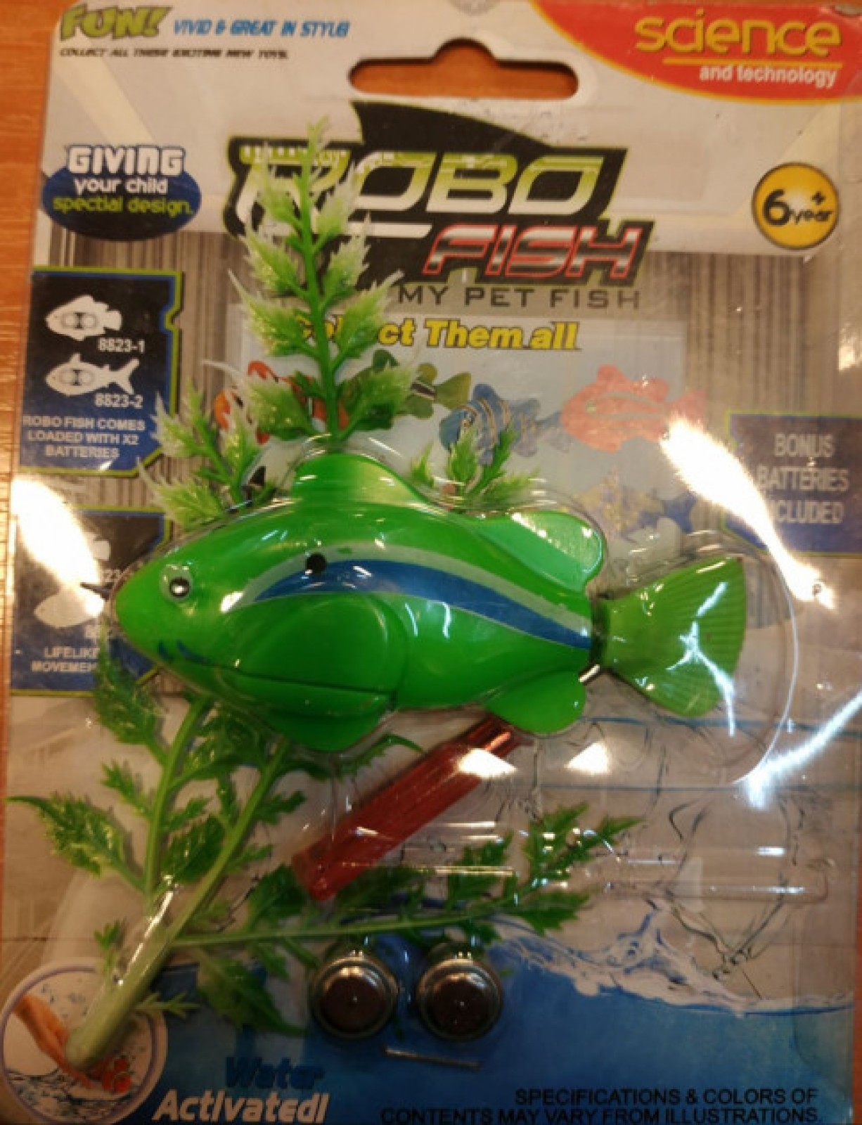 Электронная рыбка-робот для аквариума на батарейках Robofish Зеленая 183786