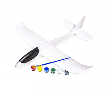 Самолет-планер с красками белый 606 196921