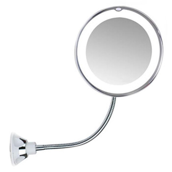 Зеркало с LED подсветкой круглое Flexible присоска, гибкий держатель 194504