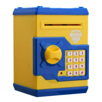 Электронная копилка с кодовым замком для детей Money Safe Желто-синяя 194138