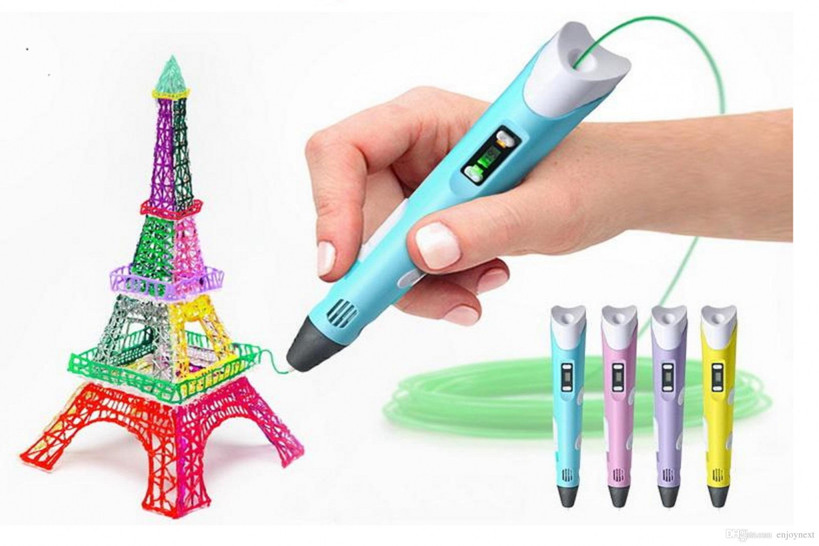 3Д ручка 3D Pen 2 RP100B c Lcd дисплеем голубой 130101