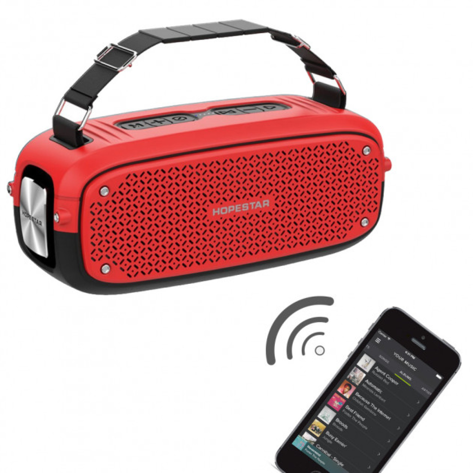 Портативная акустическая Bluetooth колонка Hopestar A21 Красная 183234
