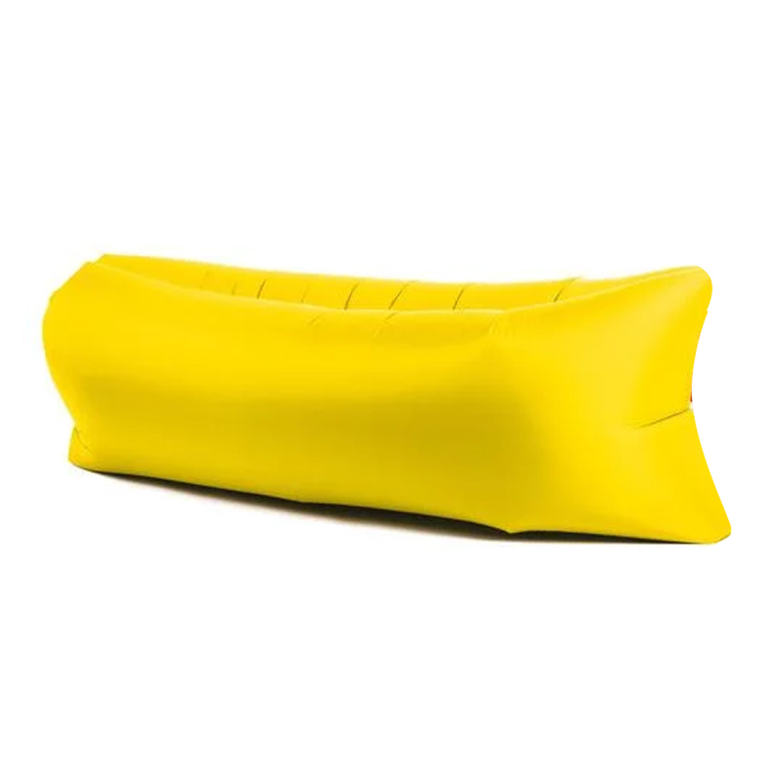 Надувной шезлонг диван матрас мешок Ламзак темно-желтый 149523