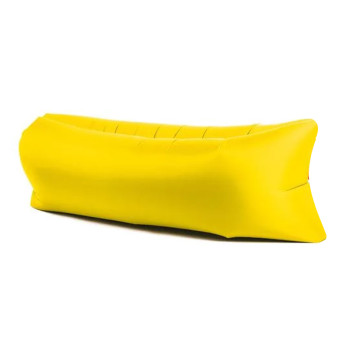 Надувной шезлонг диван матрас мешок Ламзак желтый 149482
