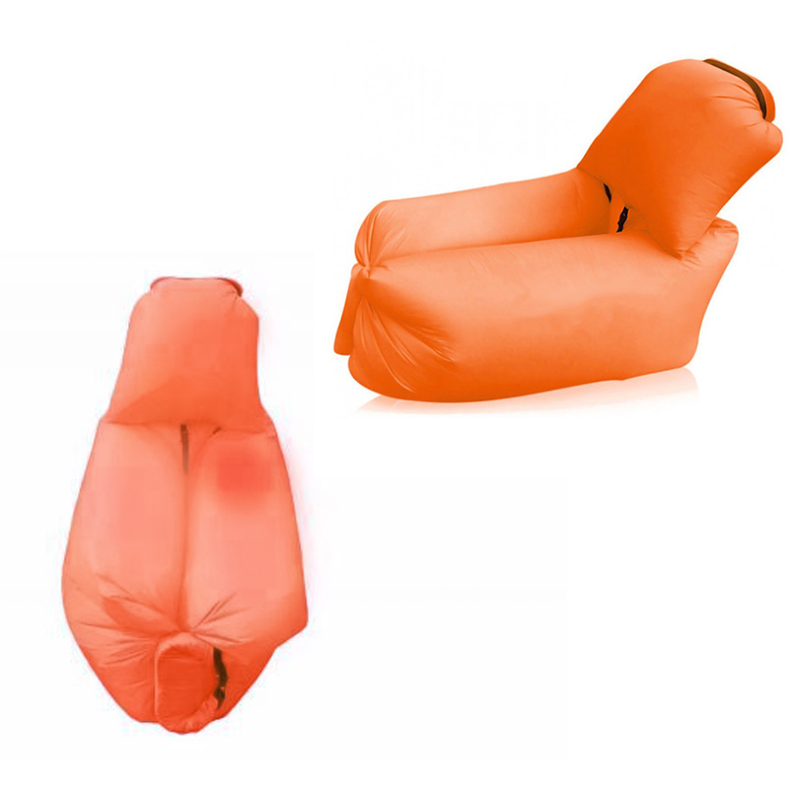 Надувной диван матрас мешок Ламзак с подушкой Оранжевый 149998