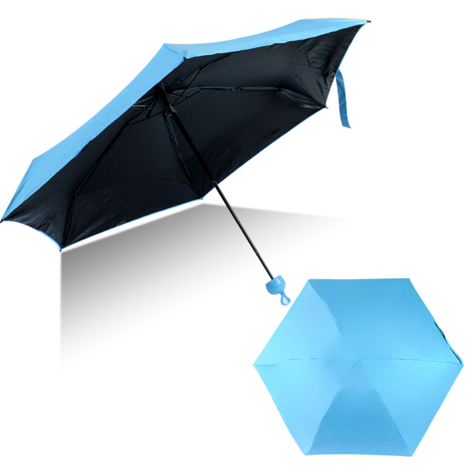 Компактный зонт-капсула Capsule Umbrella голубой 149504