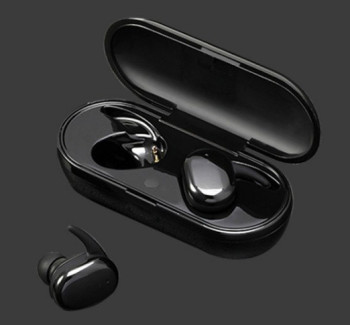 Беспроводные Bluetooth наушники с зарядным футляром Wireless Design Headset V5.0 Черные 184721