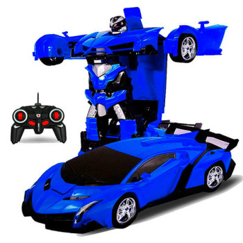 Машинка Трансформер с пультом Lamborghini Robot Car Size 1:18 Синяя 183120
