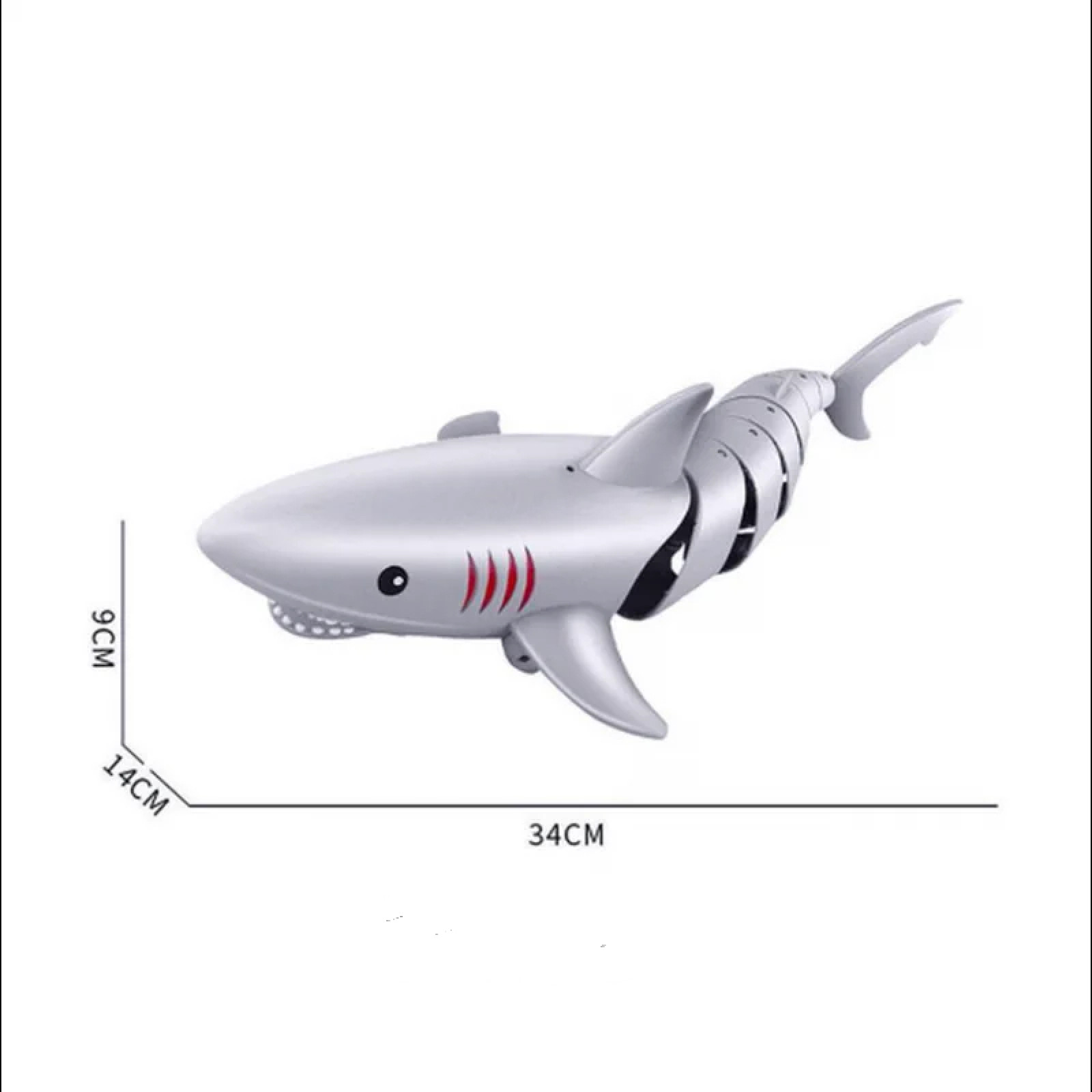 Игрушка 3D акула Shark на радиоуправлении серая 203182