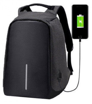 Городской рюкзак антивор Bobby Mini с защитой от карманников и USB-портом для зарядки черный 198317