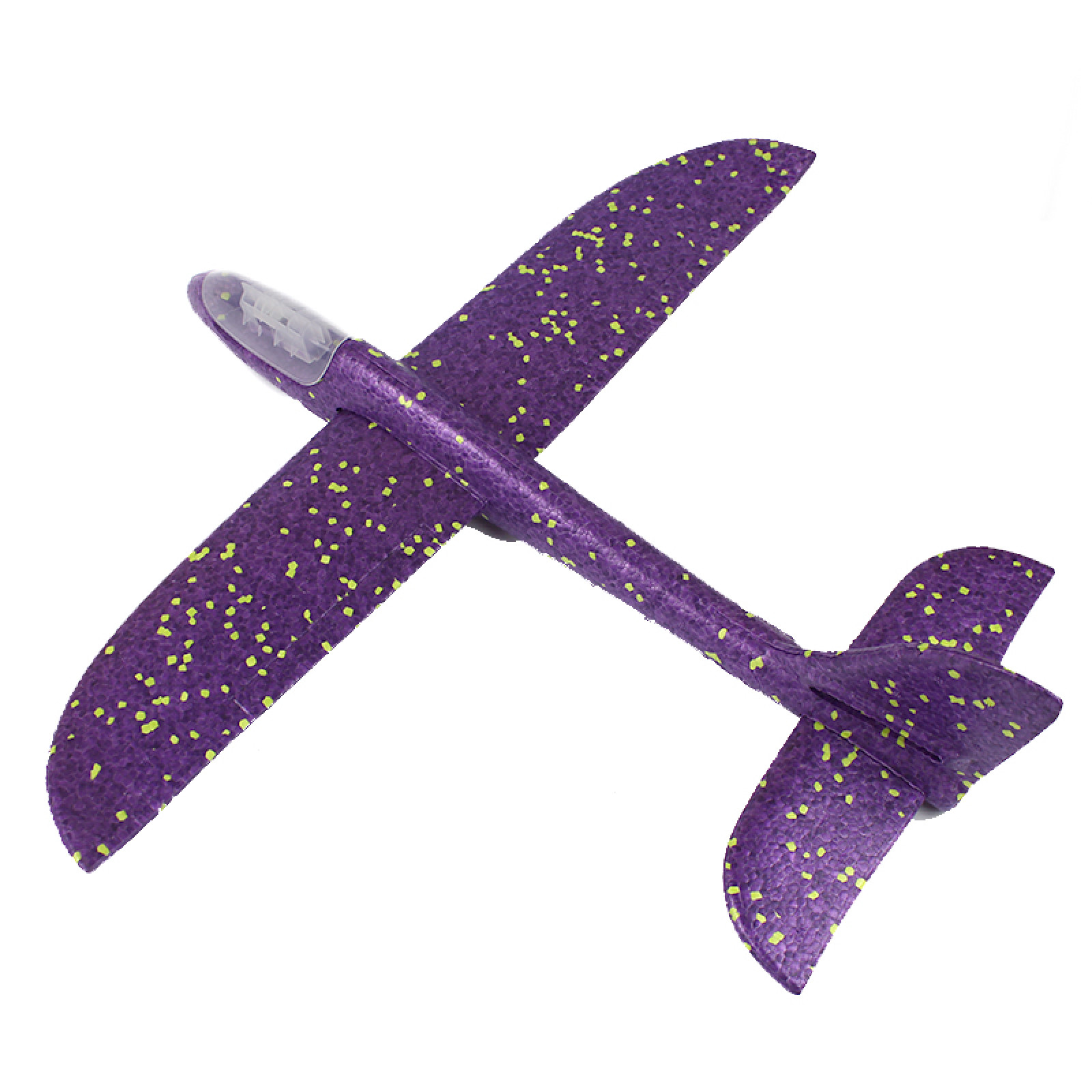 Детский планирующий светящийся самолетик фиолетовый 49 см 149839