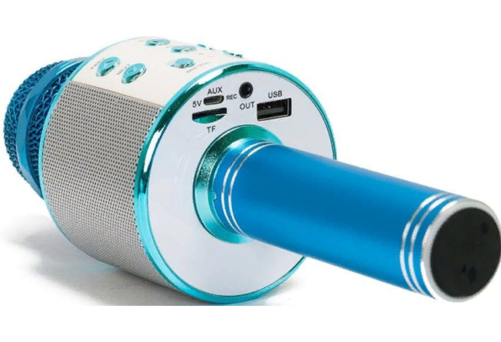 Микрофон караоке Bluetooth WS-858 Голубой 183272