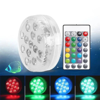 Светодиодная декоративная водонепроницаемая LED лампа 12 цветов 206943