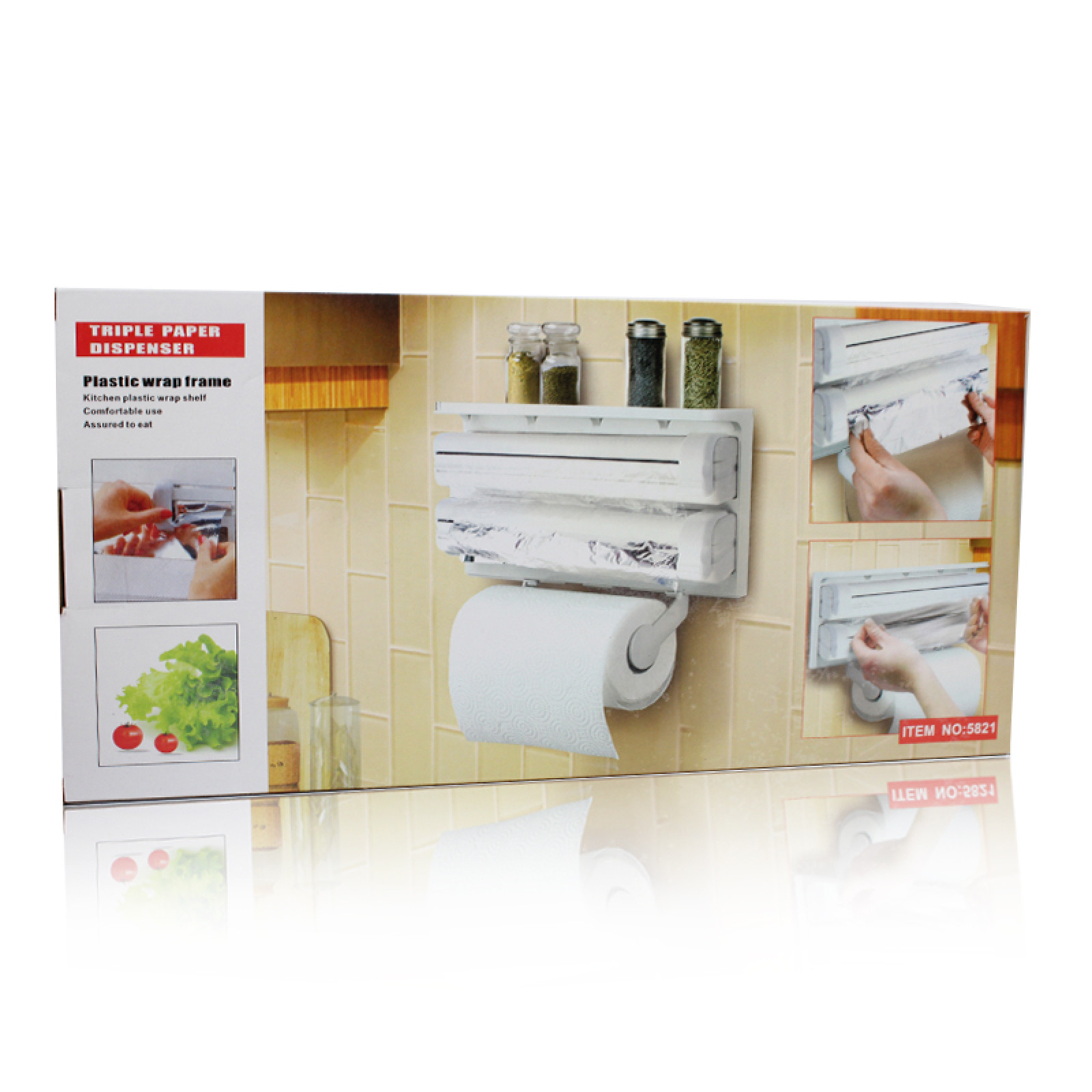 Кухонный диспенсер для бумажных полотенец, пищевой пленки и фольги Triple Paper Dispenser 149969