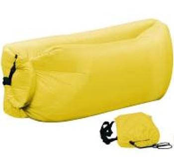 Надувной диван матрас мешок ламзак с подушкой желтый 193610