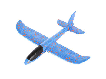 Детский метательный планирующий самолетик Mini 37 см синий 131696