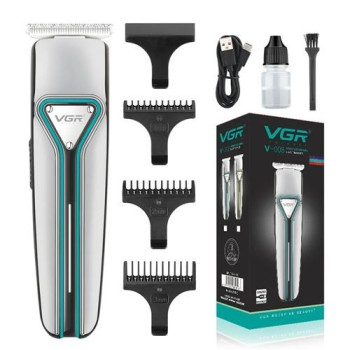 Машинка для стрижки волос VGR V-008 триммер для бороды и усов (3 насадки) 207369