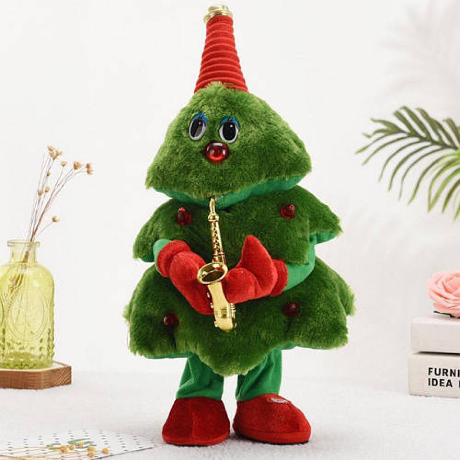 Новогодняя игрушка елка что танцует и поет зелёная 205755