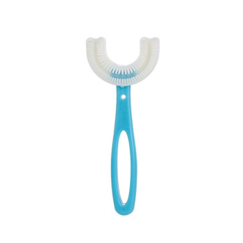 Детская U-образная зубная щетка children's u shaped toothbrush Голубая 201254