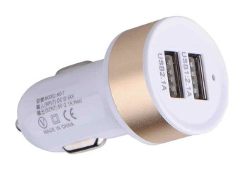 Адаптер USB зарядка от прикуривателя в авто на 2 USB 004/0041 180607