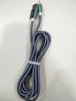 Шнур Iph-USB I6 плетёный 2 метра круглый серый 194813