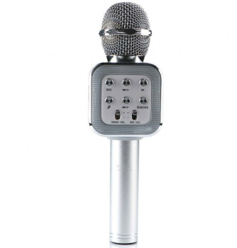 Микрофон караоке беспроводной WSTER WS1818 Серебристый 198953