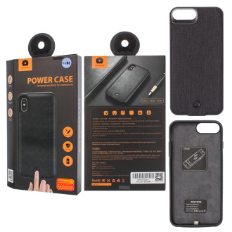 Портативное зарядное устройство павербанк Power bank WUW B08B for iPhone 6 Plus, 7 Plus, 8Plus 5000mAh Textil Case Черный 169466