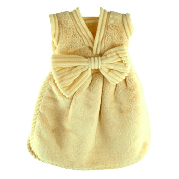 Банное махровое полотенце Платье с бантом 33х33 см SH88138 желтое 149098